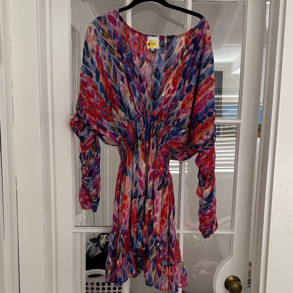 Misa Los Angeles Multicolor Abstract Dress